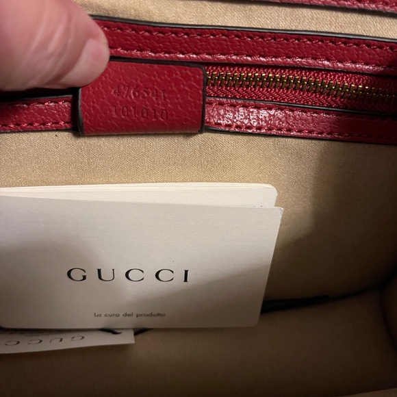 Gucci Queen Margaret NWT small top handle bag GG coated canvas w leather - Picture 14 of 16